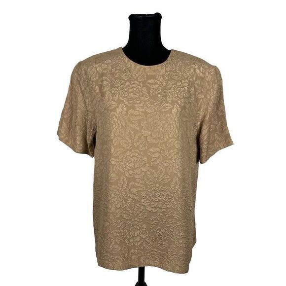 Vintage Soie NY 100% Silk Floral Blouse - Women’s M - Picture 1 of 6